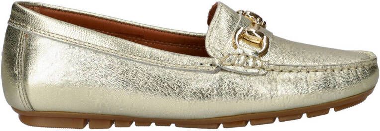 Nelson leren mocassins goud