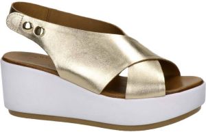 Nelson leren sandalen goud