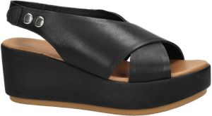Nelson leren sandalen zwart