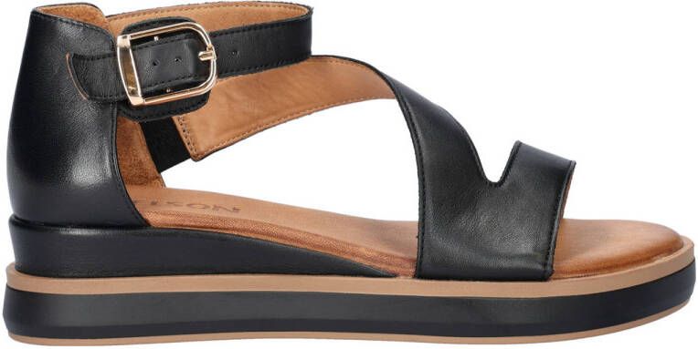 Nelson leren sandalen zwart