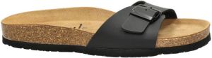 Nelson leren slippers zwart
