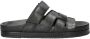 Nelson leren slippers zwart - Thumbnail 1