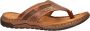 Nelson leren teenslippers cognac - Thumbnail 1