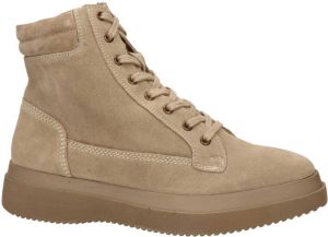 Nelson leren veterboots beige