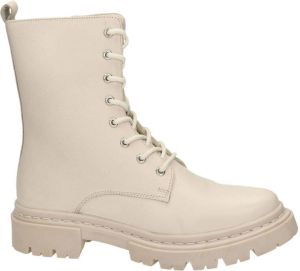 Nelson leren veterboots off white