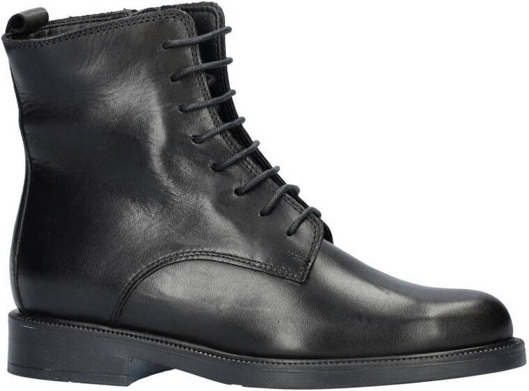 Nelson leren veterboots zwart