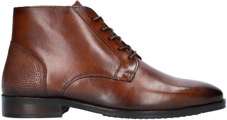 Nelson heren nette schoenen Cognac