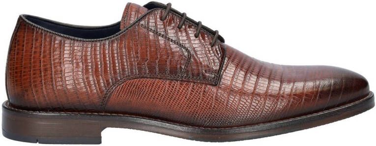 Nelson leren veterschoenen cognac