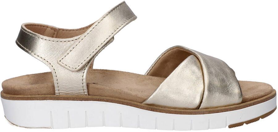 Nelson Flex leren sandalen goud