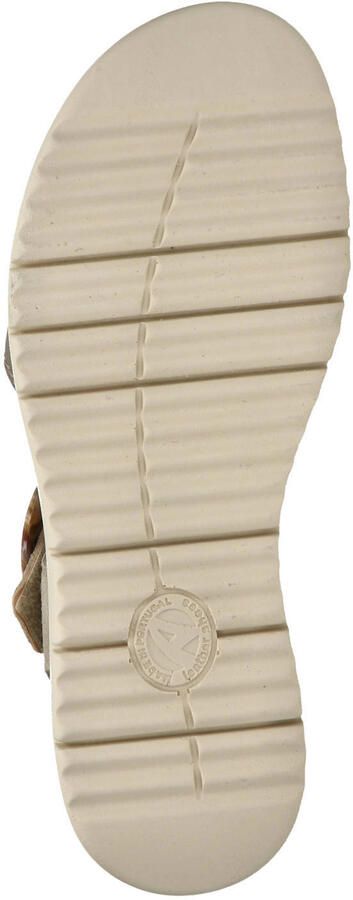 Nelson Flex suède sandalen met sleehak beige - Foto 3