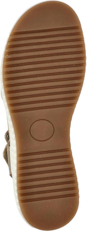 Nelson Flex suède sandalen met sleehak taupe - Foto 3