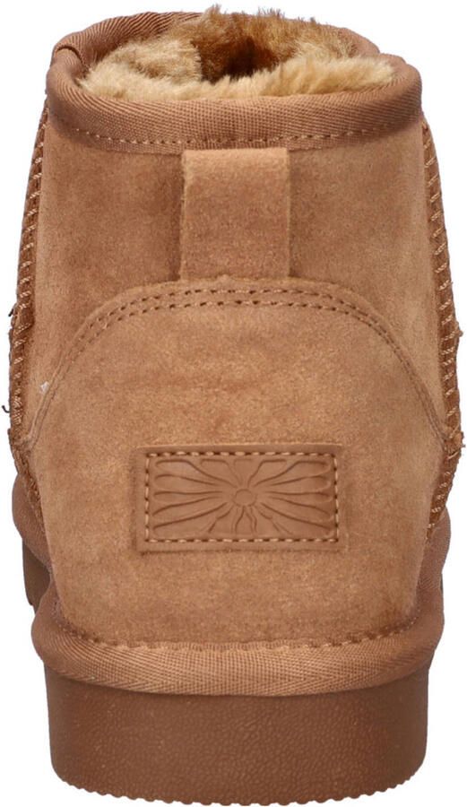 Nelson gevoerde suède enkelboots cognac