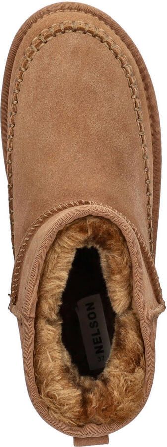 Nelson gevoerde suède enkelboots cognac - Foto 3