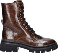 Nelson lakleren veterboots met profielzool bruin - Bruin