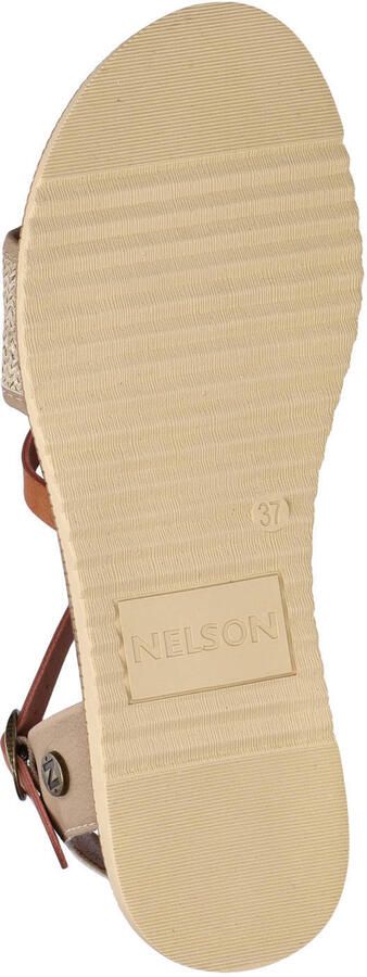Nelson imitatieleren sandalen cognac beige - Foto 3