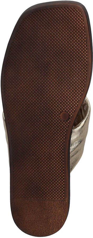 Nelson imitatieleren teenslippers goud - Foto 2