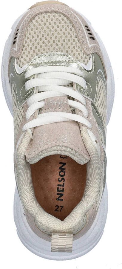 Nelson Kids chunky sneakers beige goud - Foto 3
