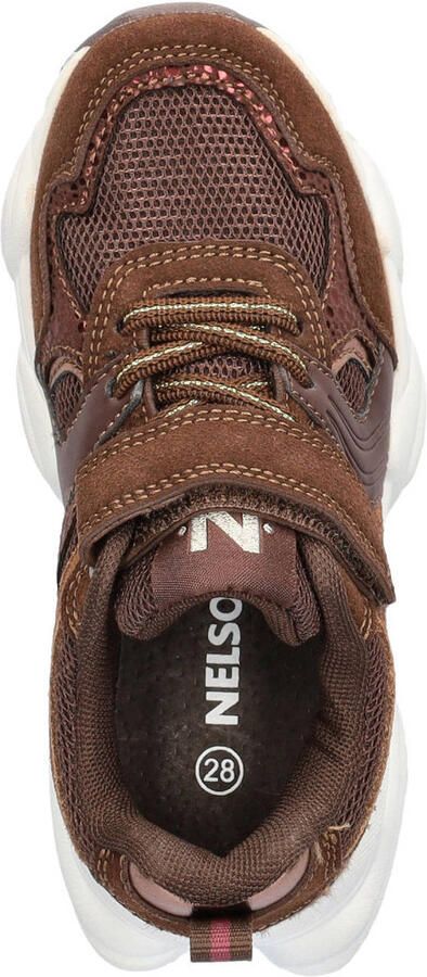 Nelson Kids chunky suède sneakers bruin - Foto 2