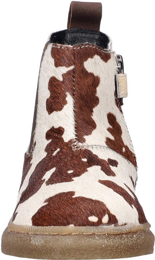 Nelson Kids enkelboots met koeienprint ecru bruin - Foto 2