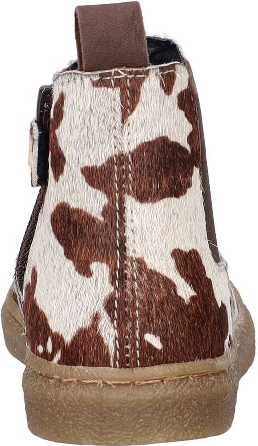 Nelson Kids enkelboots met koeienprint ecru bruin - Foto 3