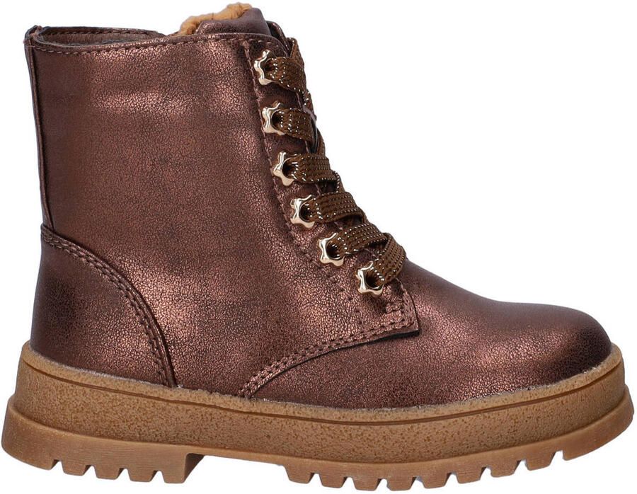 Nelson Kids enkelboots met profielzool brons
