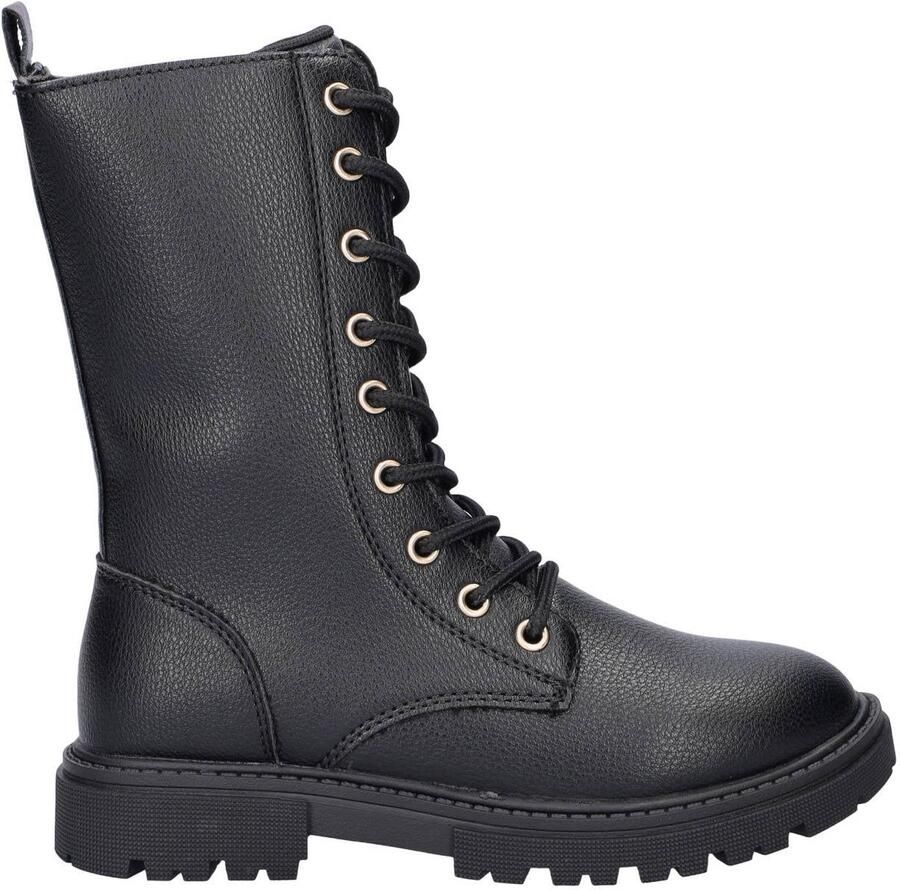 Nelson Kids enkelboots met profielzool zwart