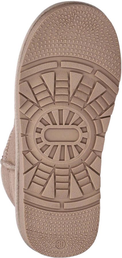 Nelson Kids gevoerde suède enkelboots beige