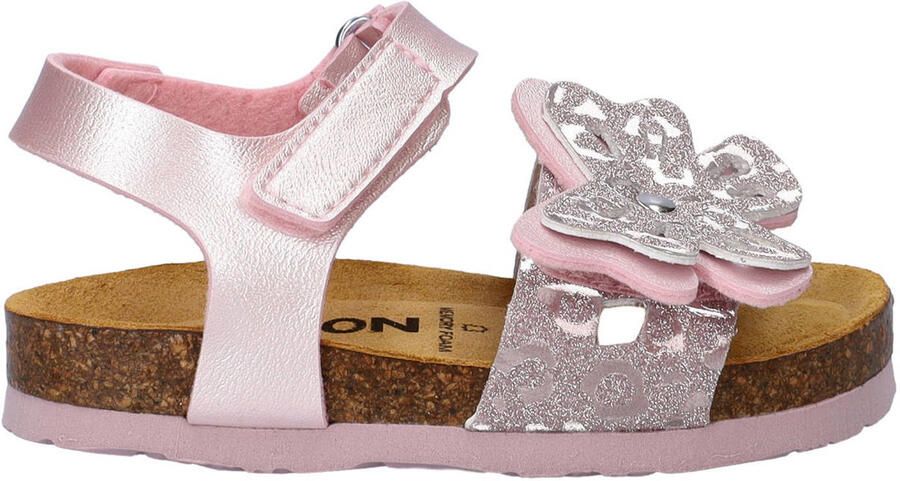 Nelson Kids imitatieleren sandalen lichtroze zilver