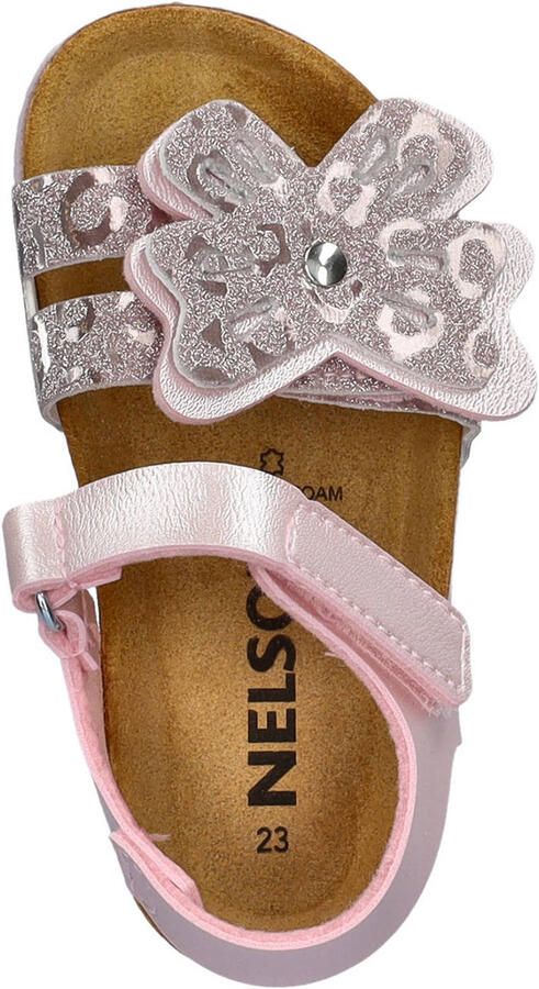 Nelson Kids imitatieleren sandalen lichtroze zilver - Foto 3