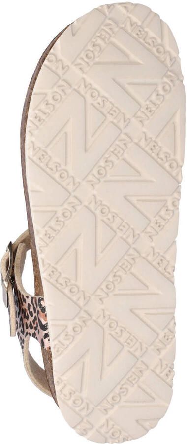 Nelson Kids imitatieleren sandalen met panterprint beige zwart - Foto 3