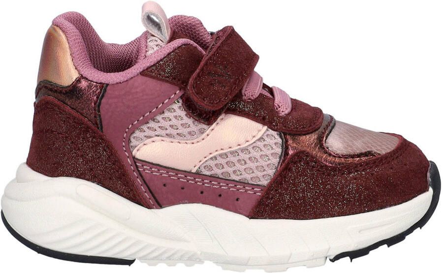 Nelson Kids imitatieleren sneakers bordeaux