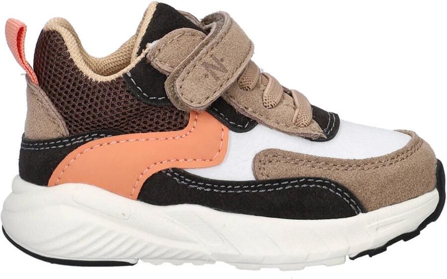 Nelson Kids imitatieleren sneakers bruin meerkleurig