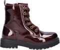 Nelson Kids lakleren enkelboots met glitters en profielzool bordeaux Rood - Rood