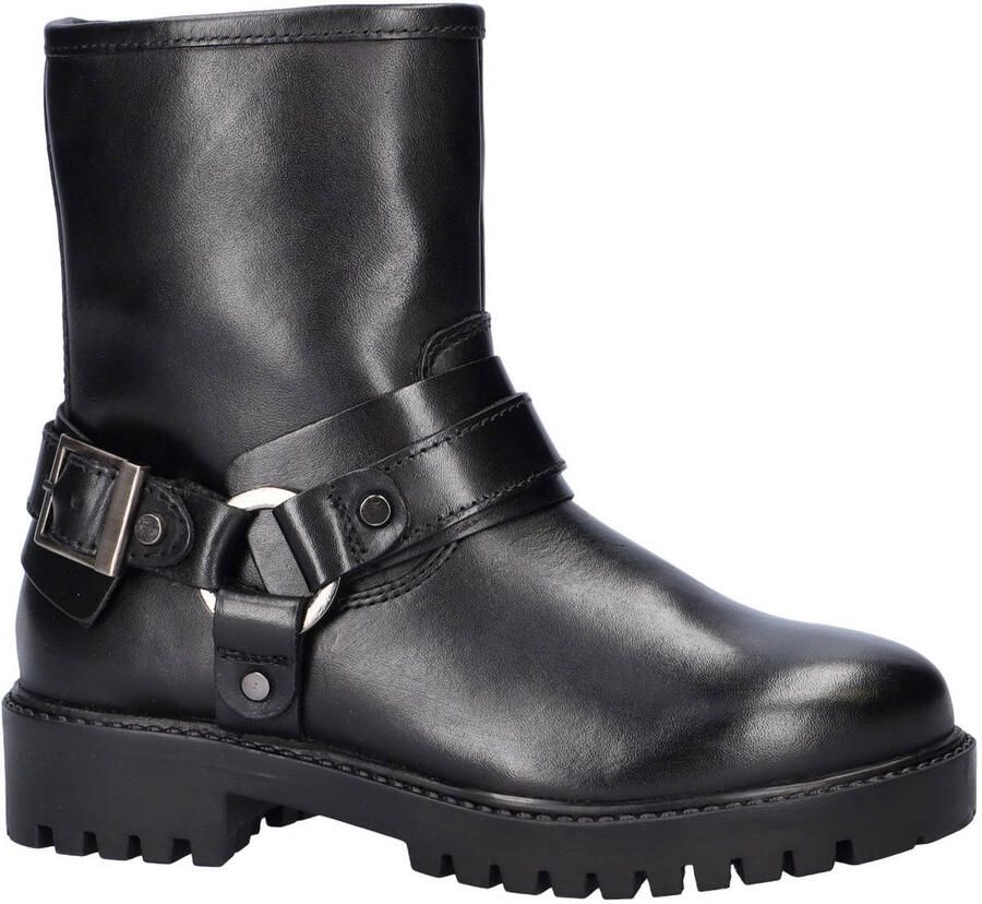 Nelson Kids leren bikerboots zwart