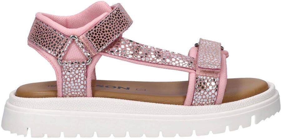 Nelson Kids leren sandalen chunky roze