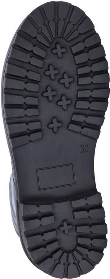 Nelson Kids leren veterboots zwart