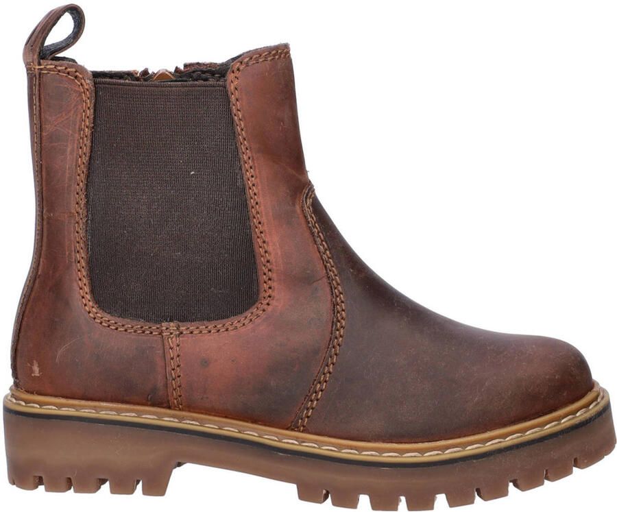Nelson Kids nubuck chelsea boots cognac