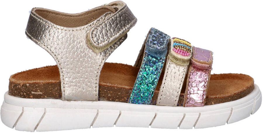 Nelson Kids sandalen goud blauw roze