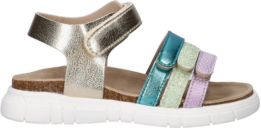 Nelson Kids sandalen goud groen lila