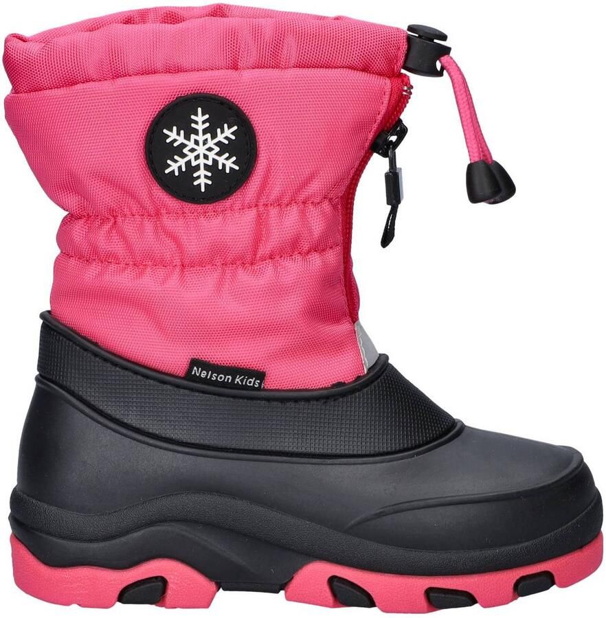 Nelson Kids snowboots met profielzool fuchsia Roze Meisjes Rubber Meerkleurig