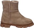 Nelson Kids suède enkelboots taupe Bruin Effen - Taupe