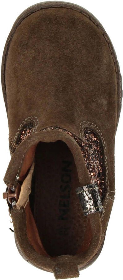 Nelson Kids suede laarzen met glitter bruin - Foto 2