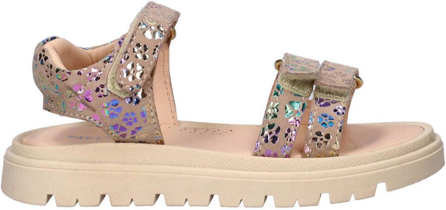 Nelson Kids suède sandalen beige multi