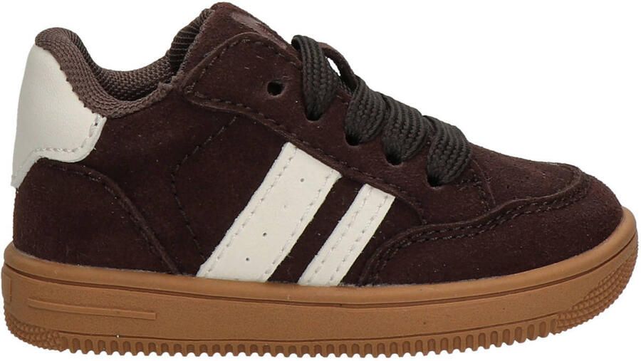 Nelson Kids suède sneakers bruin