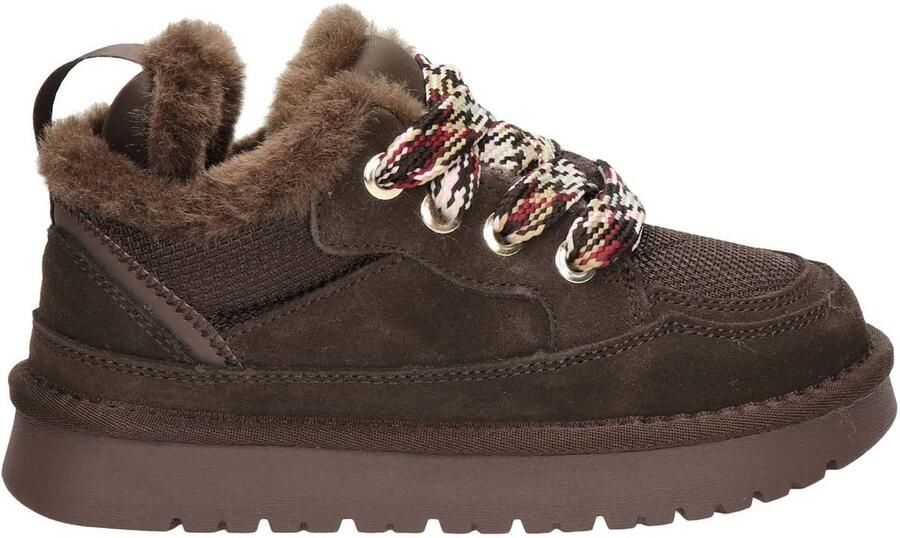 Nelson Kids suède sneakers bruin