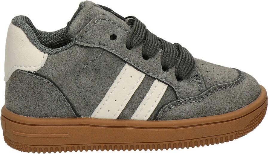 Nelson Kids suède sneakers grijs