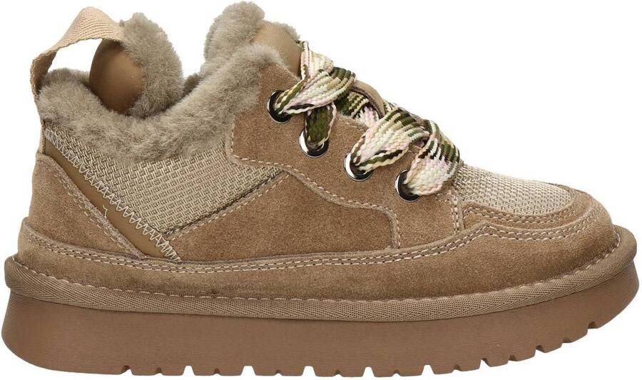 Nelson Kids suède sneakers taupe Bruin