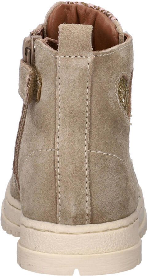 Nelson Kids suède veterboots taupe