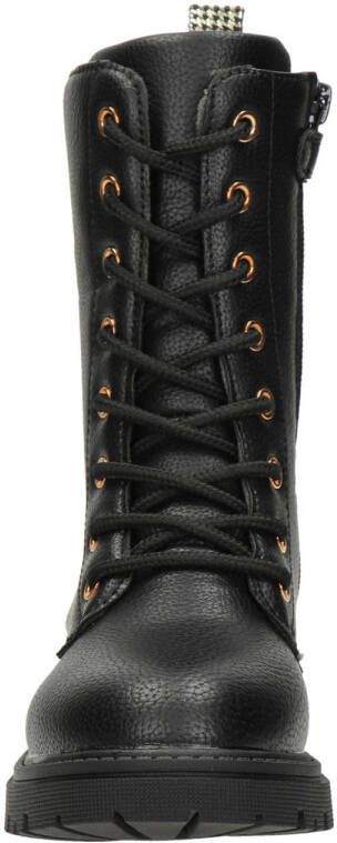 Nelson Kids veterboots zwart Meisjes Imitatieleer 35