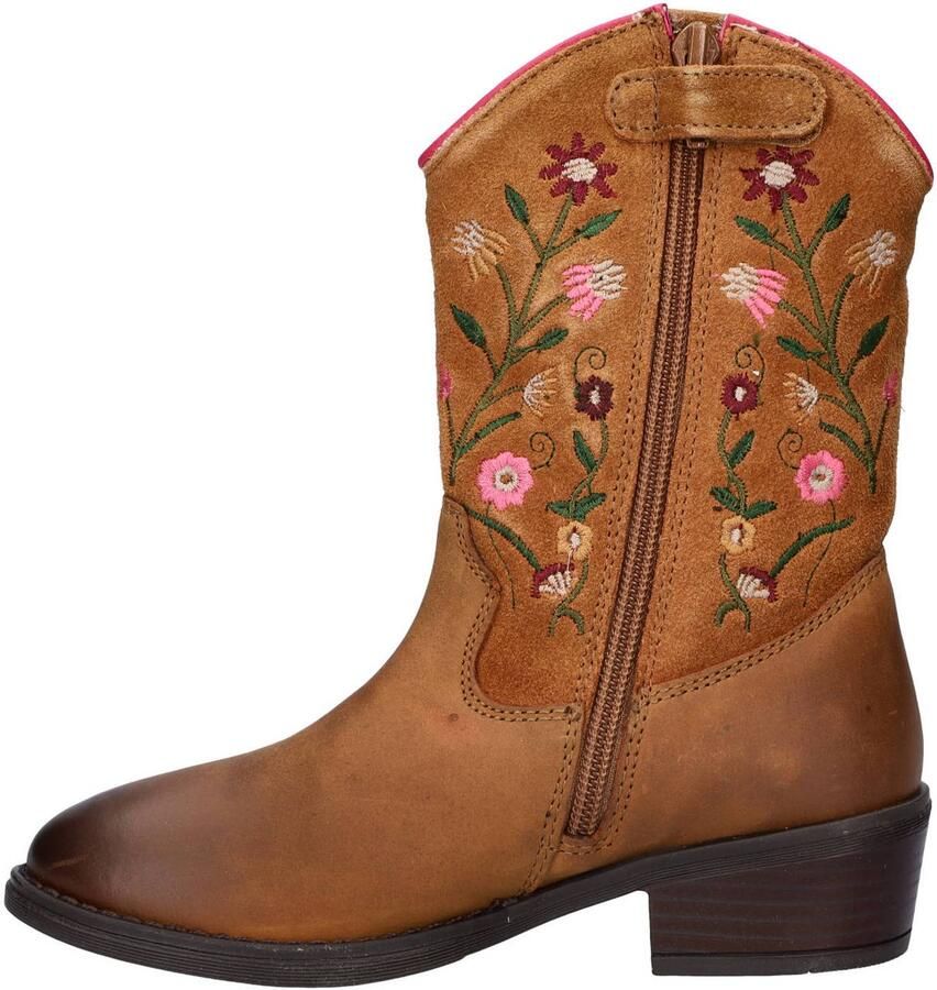 Nelson Kids western leren laarzen met borduursels cognac - Foto 2
